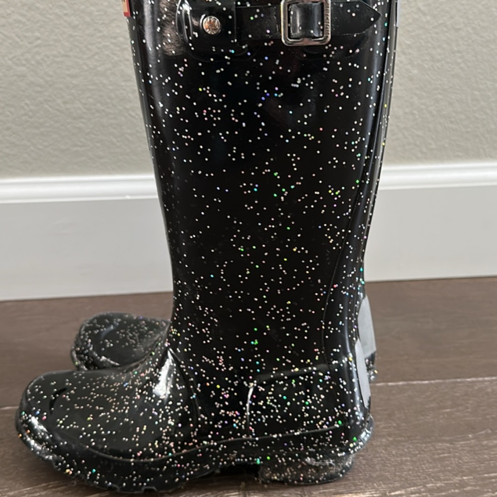 Hunter Kids Original Giant Glitter Rain Boots Size 1 Kids